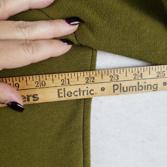 Nike Women's M Funnel Neck Tech Fleece Pullover Sweater Olive Green Gorpcore - Picture 4 of 10